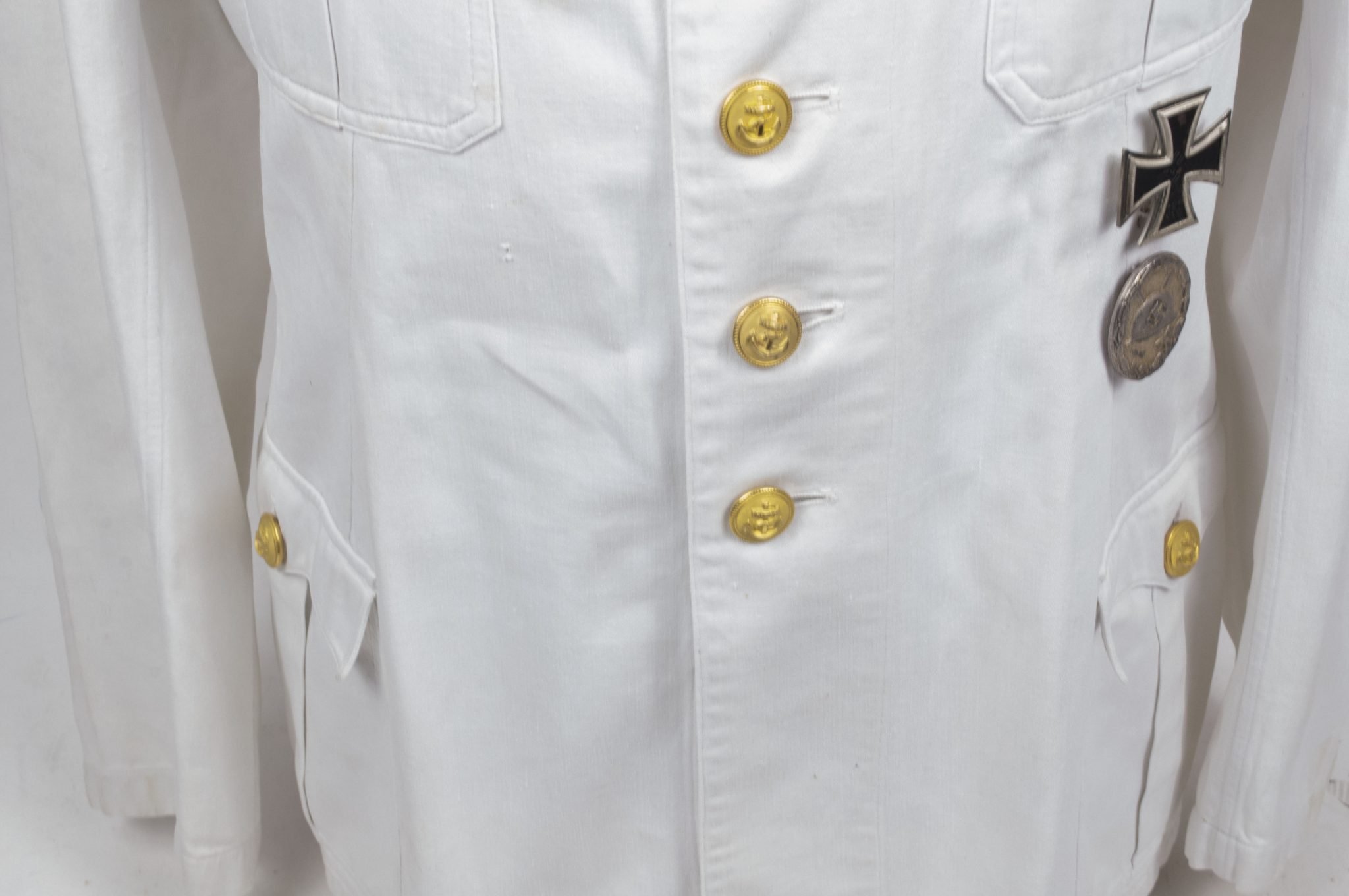 Kriegsmarine (KM) white summer tunic with trousers [Named — image 26