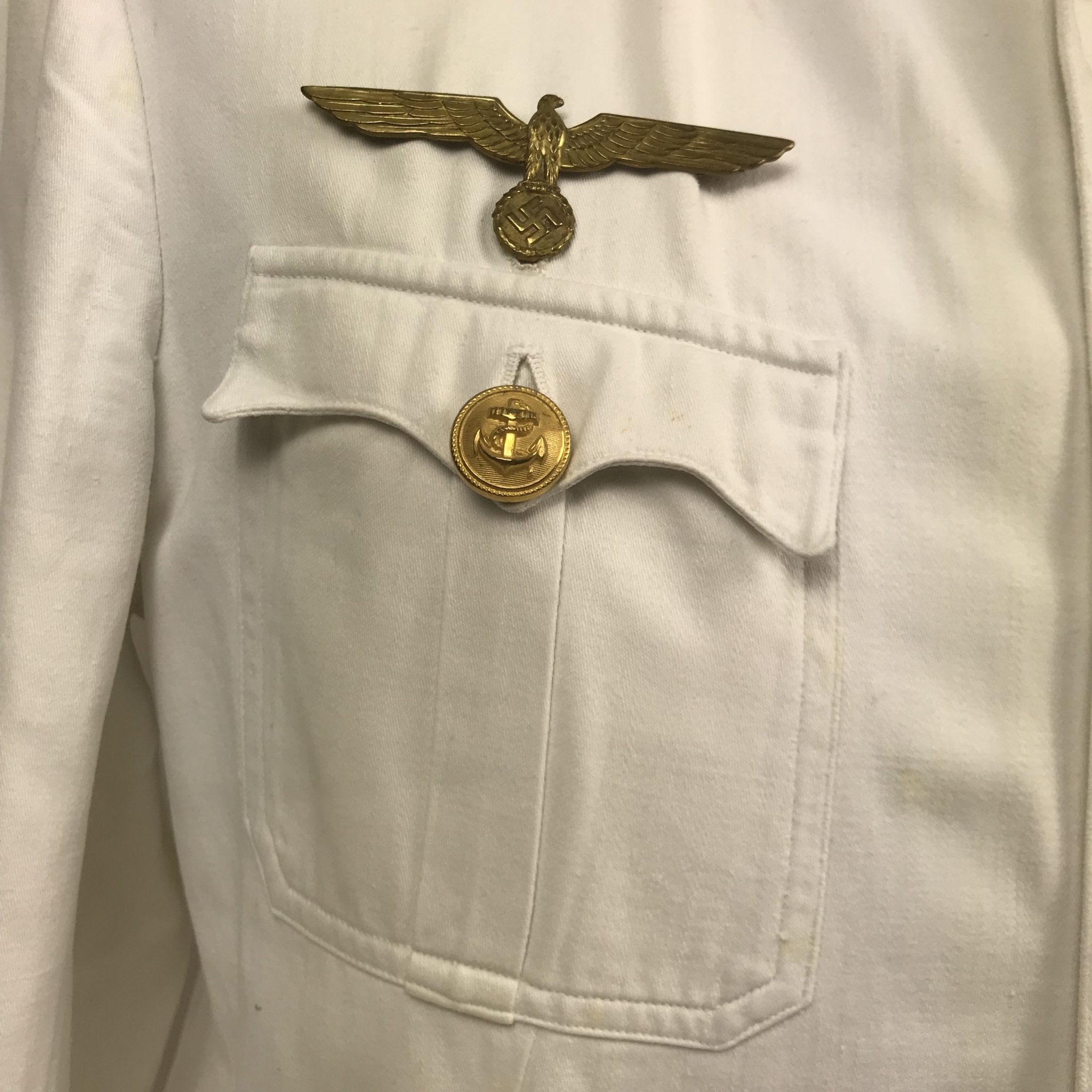Kriegsmarine (KM) white summer tunic with trousers [Named — image 44