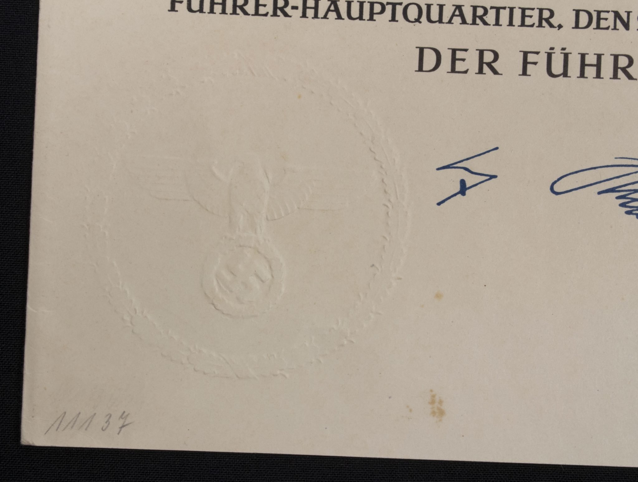 Promotional document (Ernennungsurkunde) Studienassessor Adolf Giesecke signed Führer Hauptquartier 1942 — image 10