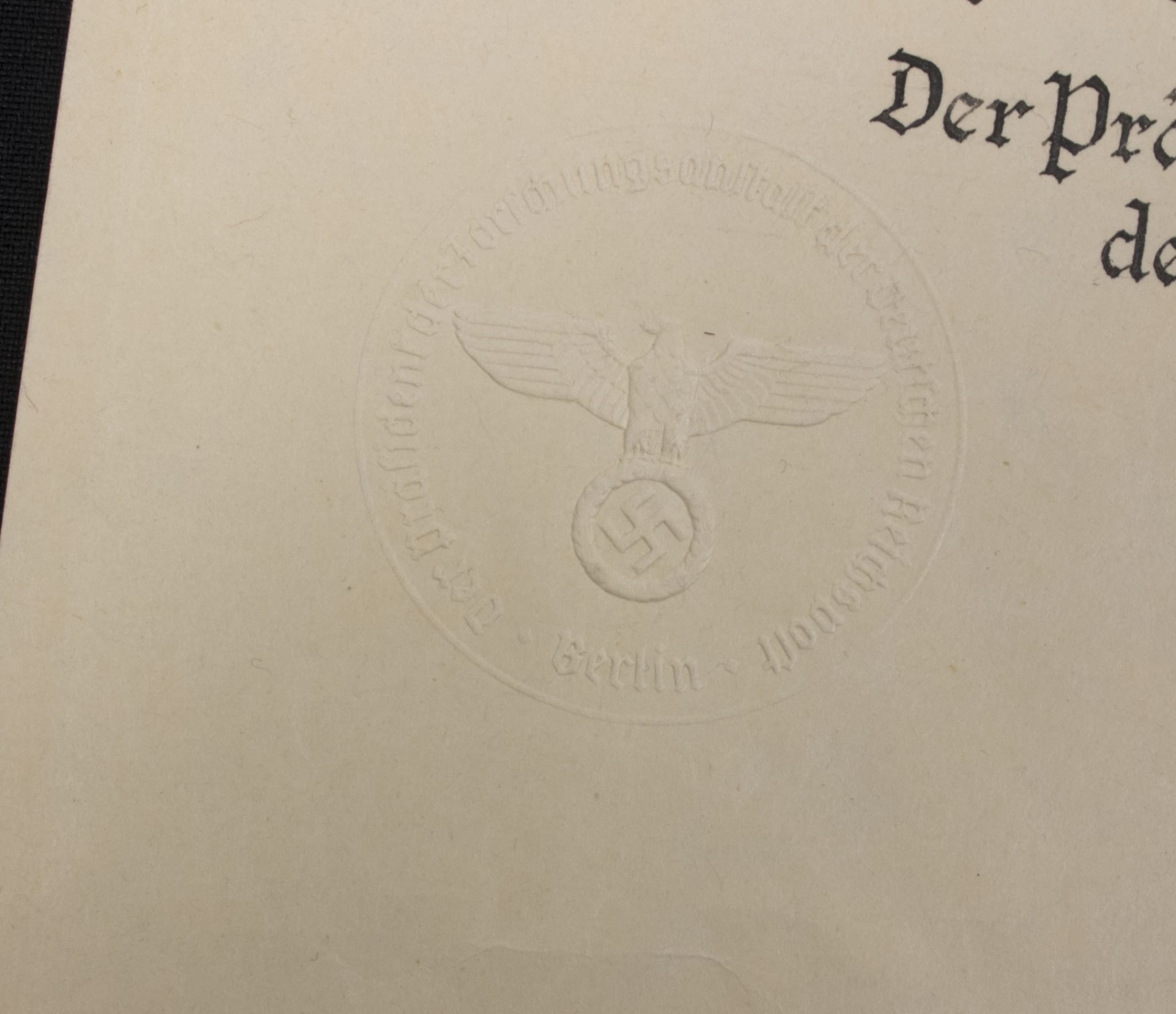 Promotional document (Ernennungsurkunde) Postsekretärin, Berlin 1944 — image 3