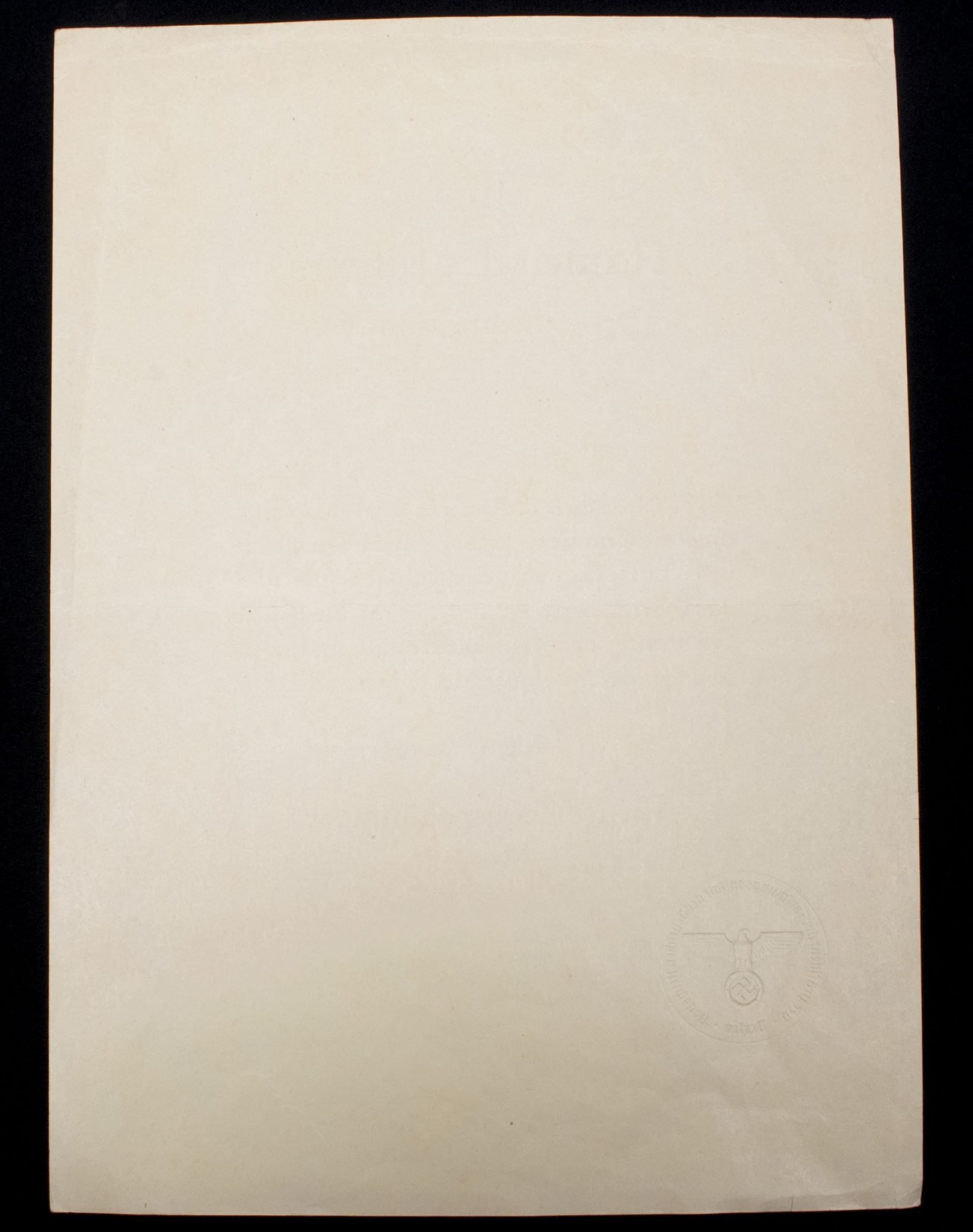 Promotional document (Ernennungsurkunde) Postsekretärin, Berlin 1944 — image 6