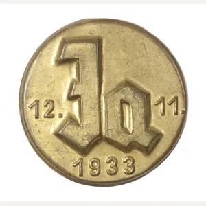 German pro-Hitler 'JA' propaganda 1933 Elections badge