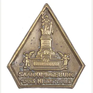 Saarkundgebung 1933 Niederwald abzeichen