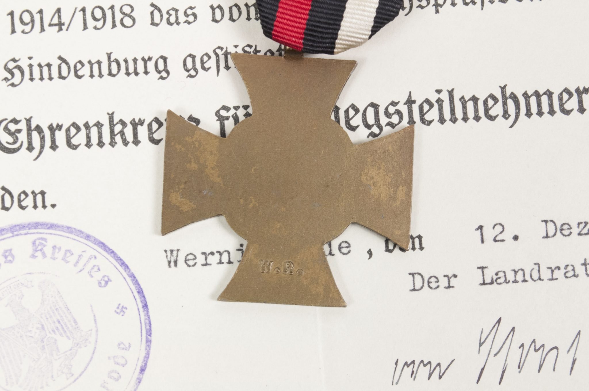 Ehrenkreuz für Kriegsteilnehmer + citation (Johanniterschwester) — image 7