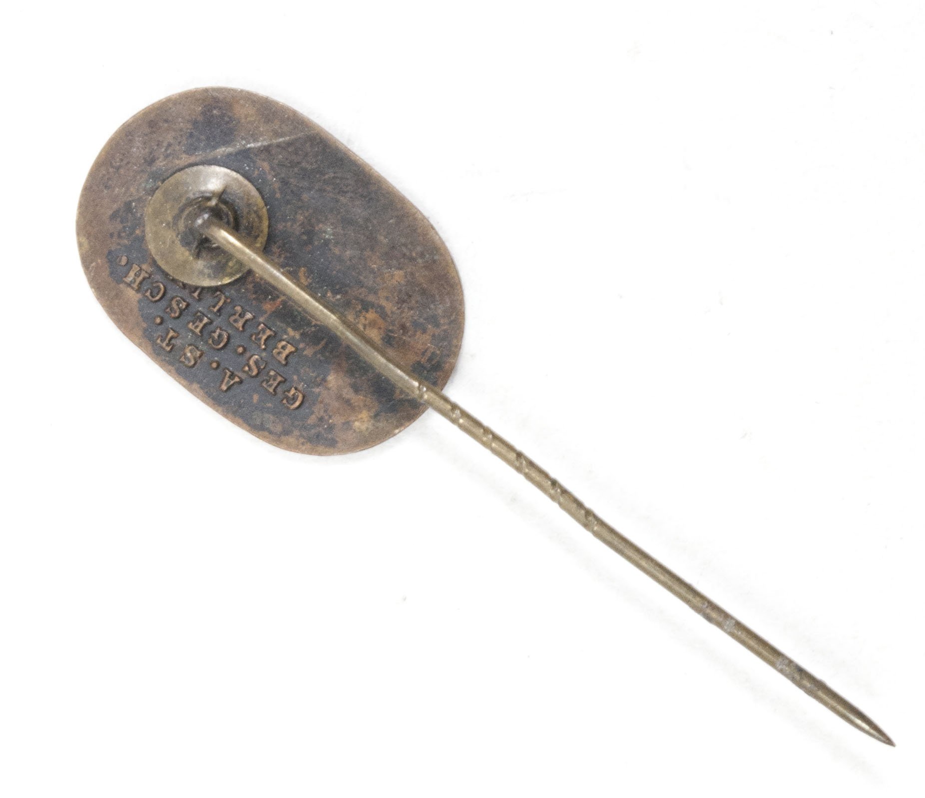 Reichsarbeitsdienst (RAD) Arbeitsdank stickpin abzeichen (A. ST. GES GESCH Berlin) — image 3