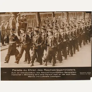 (Pressphoto) Parade zu Ehren des Reichskriegsministers (24x18cm)