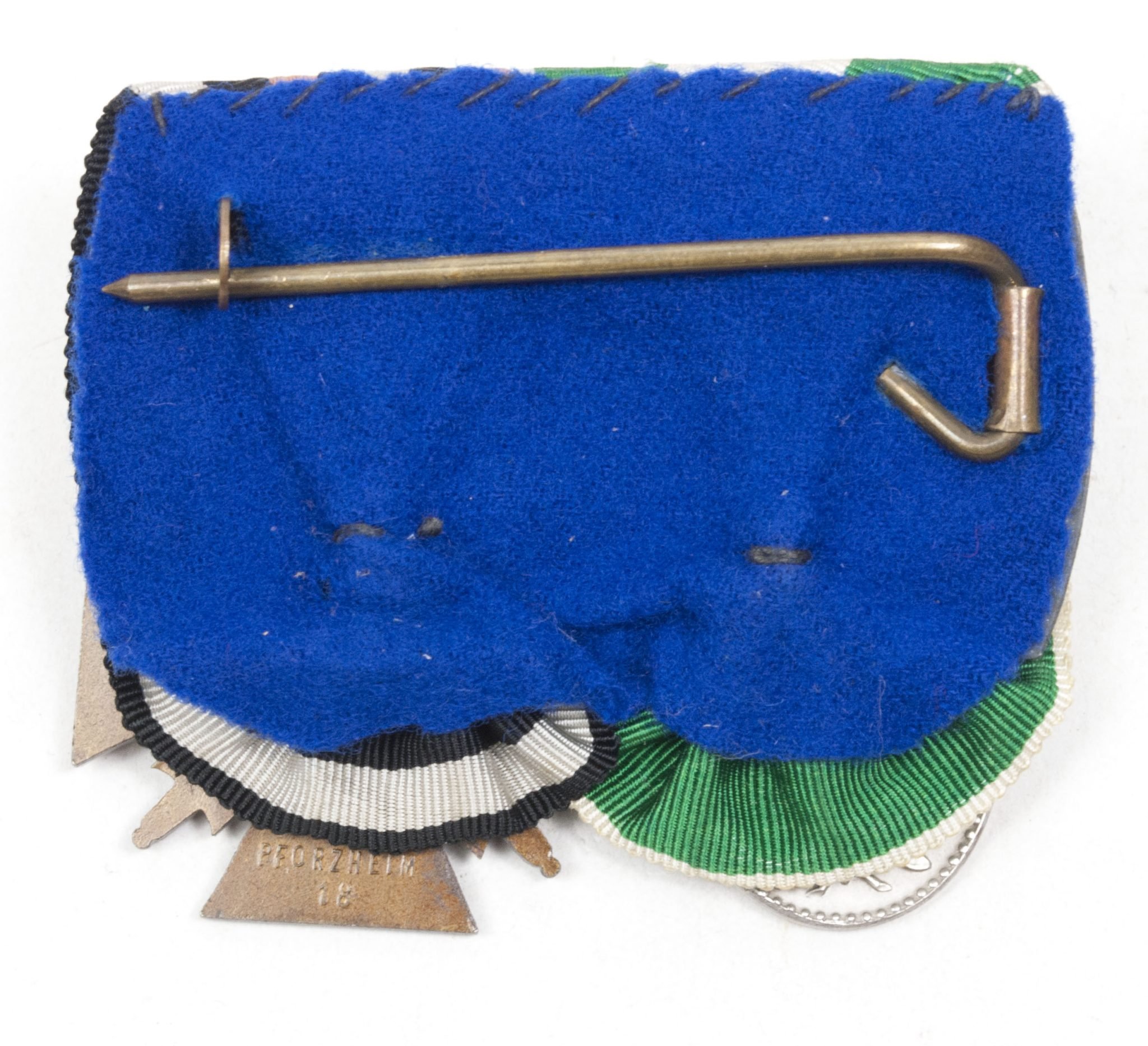 German medalbar with silver(!) Industrie und Handelskammer Plauen medal by Karl Goetz + Frontkämpfer Ehrenkreuz – Rare — image 4