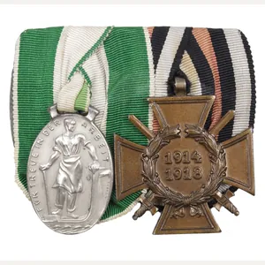 German medalbar with silver(!) Industrie und Handelskammer Plauen medal by …