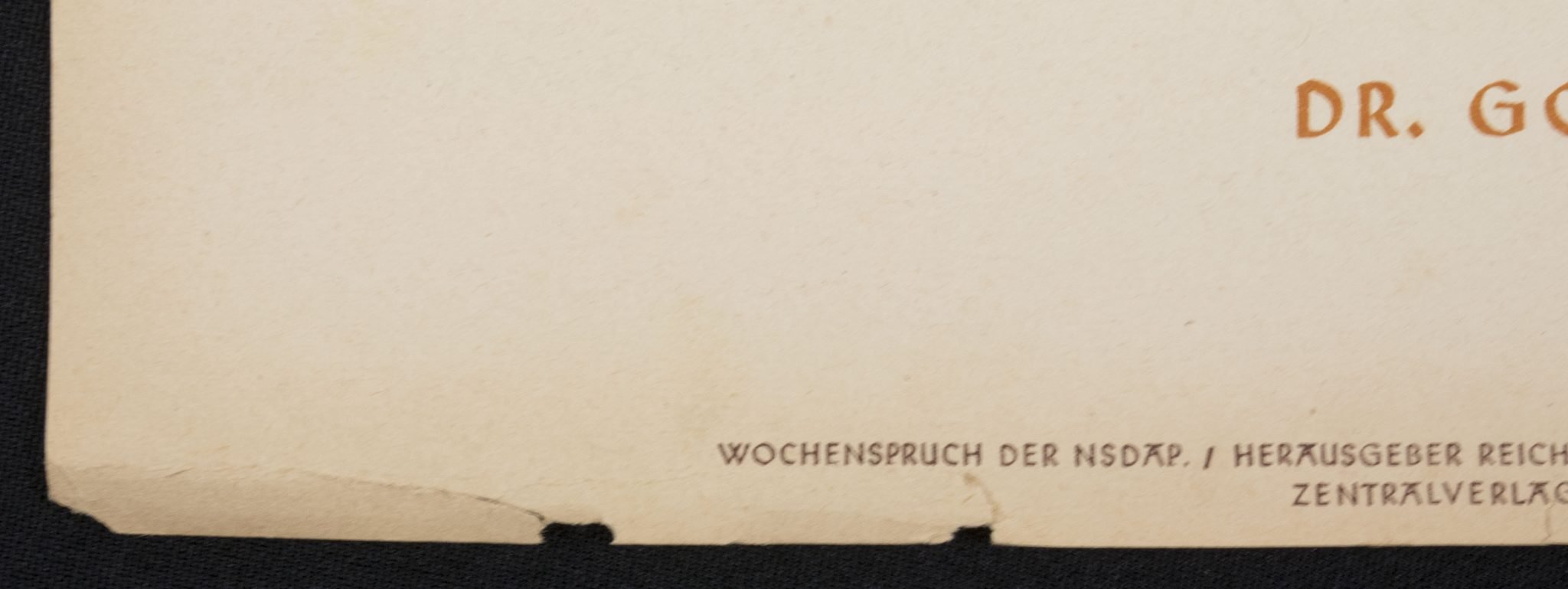 WWII German Wochenspruch (propaganda miniposter) with a saying of Dr. Goebbels — image 2