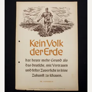 WWII German Wochenspruch (propaganda miniposter) with a saying of Dr. …