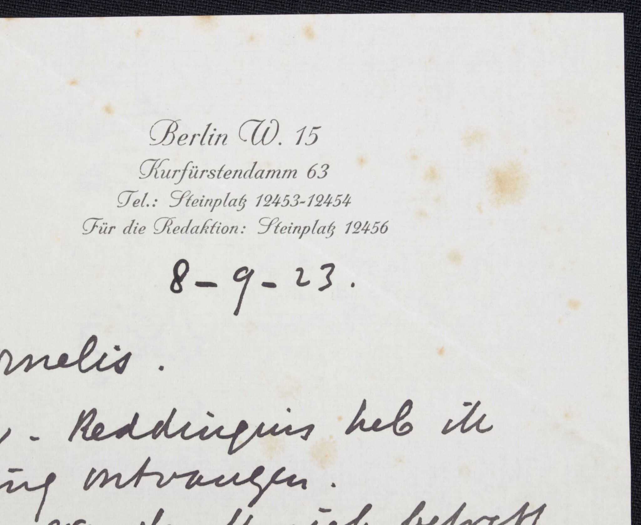 (NSB) Max Blokzijl – Handwritten letter as Berliner Redakteur (1923) – rare — image 4