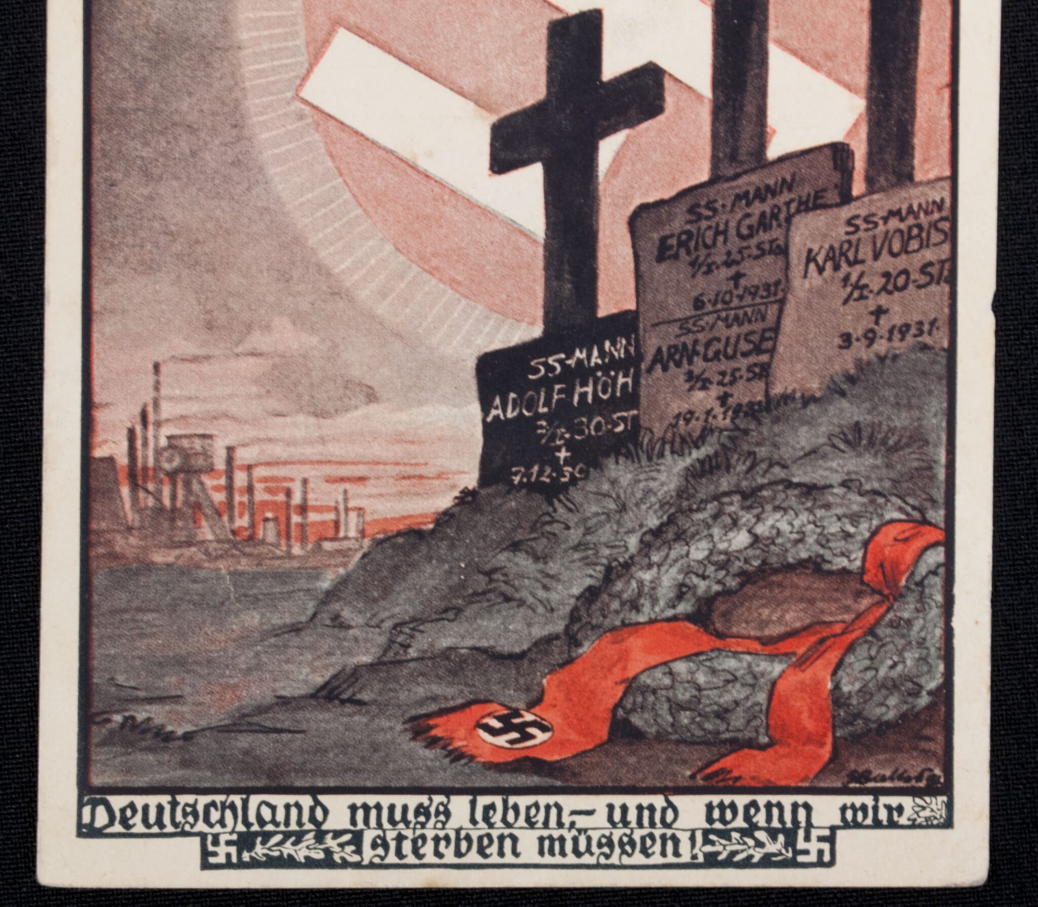 (Postcard) SS-Gruppe West, Dusseldorf – SS Kampfschatz-Karte 4 (1932) – Extremely rare — image 4