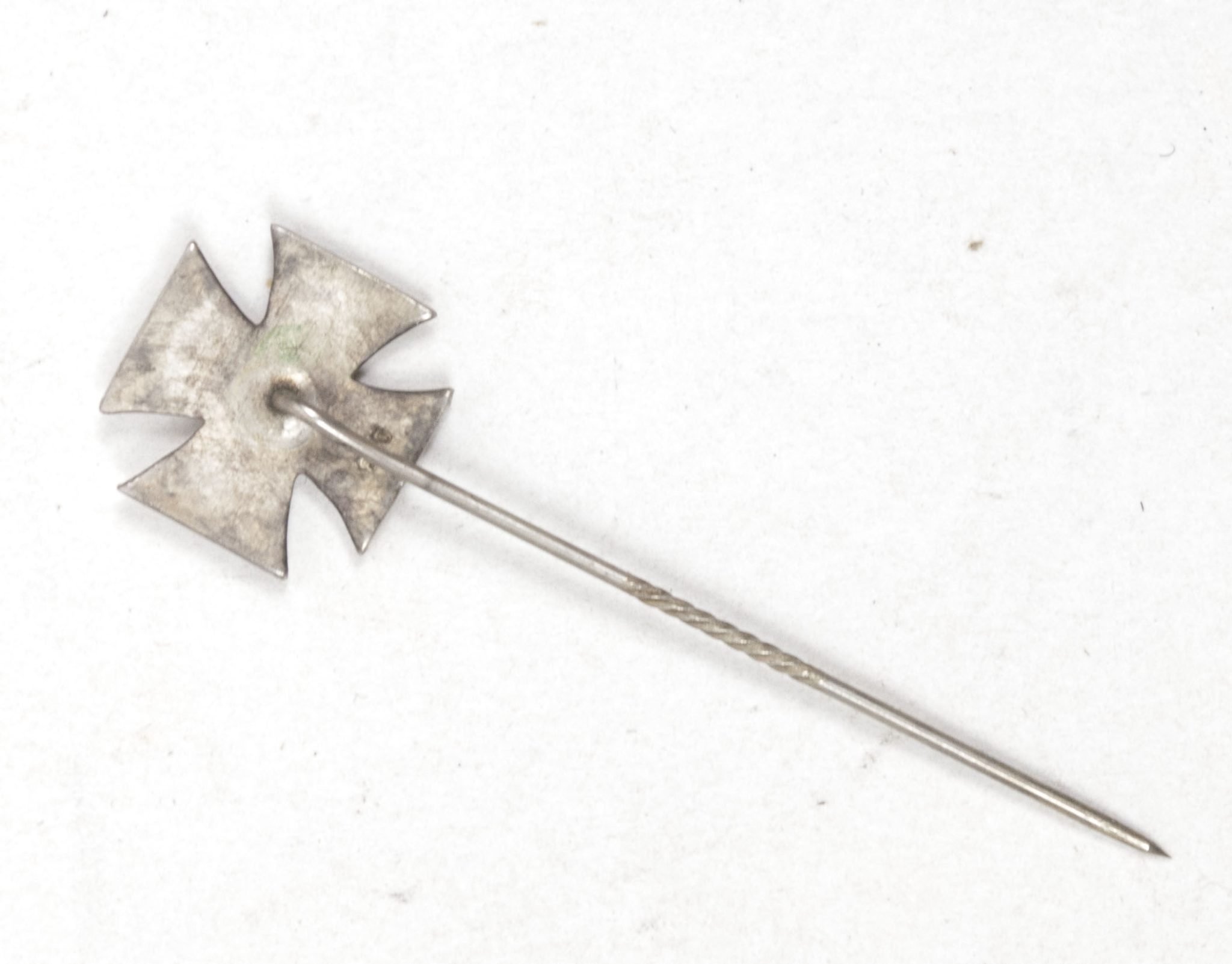 Iron cross miniature stickpin (800 silver hallmarked) – very rare — image 3