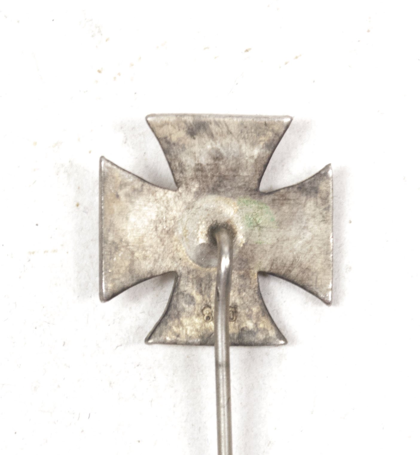 Iron cross miniature stickpin (800 silver hallmarked) – very rare — image 5