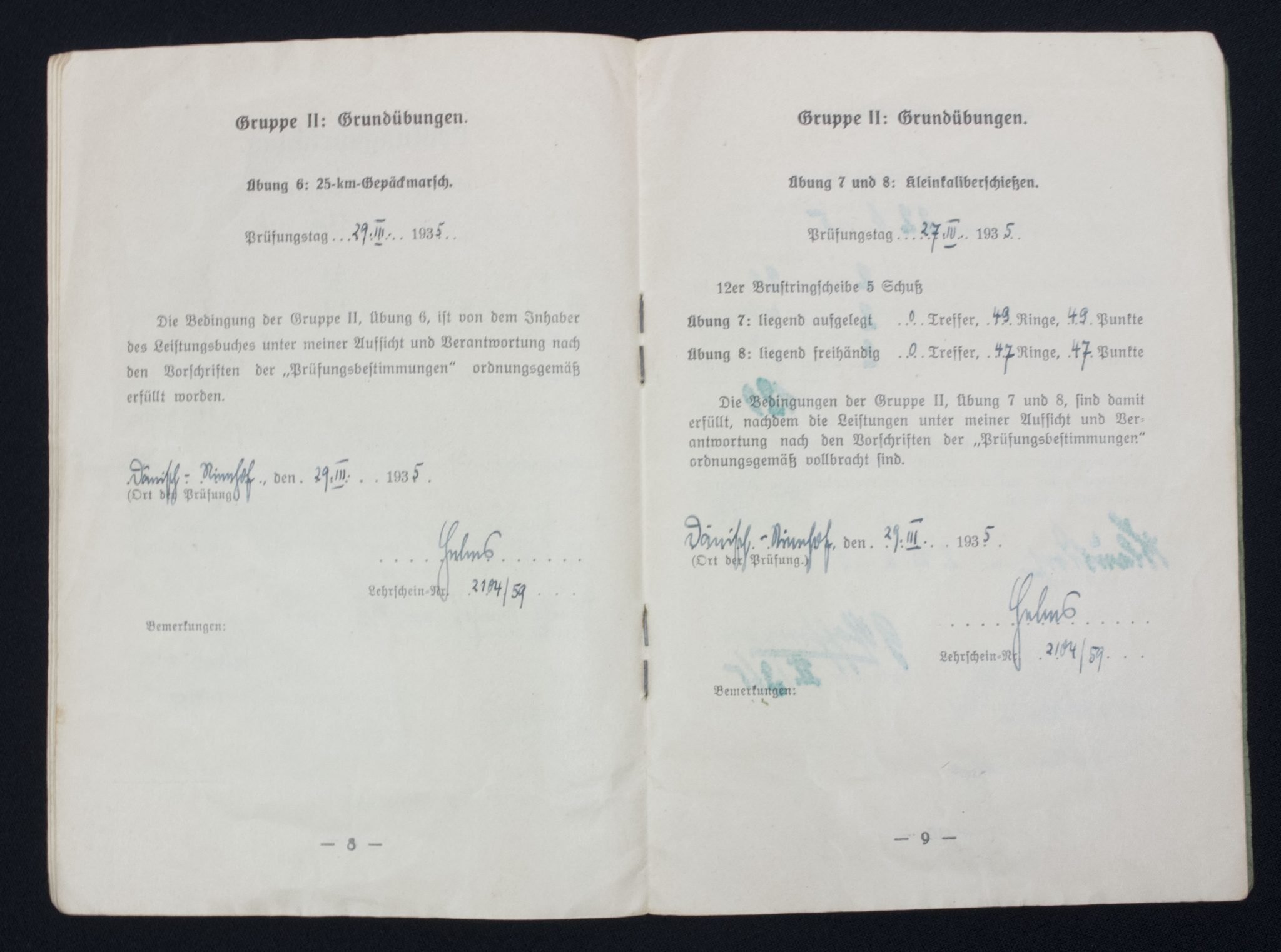 SA Sportabzeichen – Leistungsbuch with passphoto – April 1934 — image 8