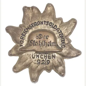 Stahlhelmbund / Der Stahlhelm 10. Reichsfrontsoldatentag München 1929 (Variation badge)