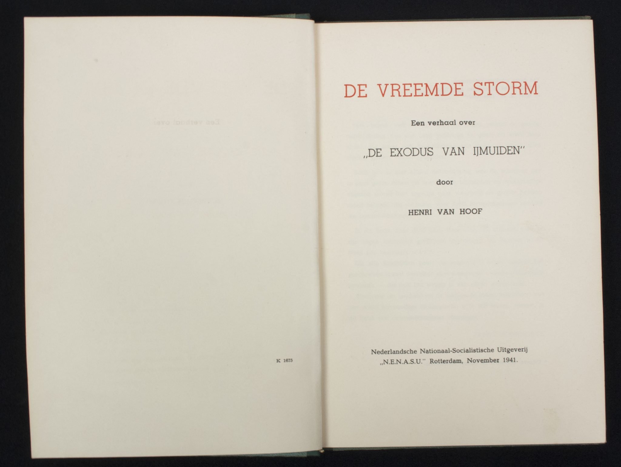 (Book / NSB) De vreemde Storm (1941) — image 4