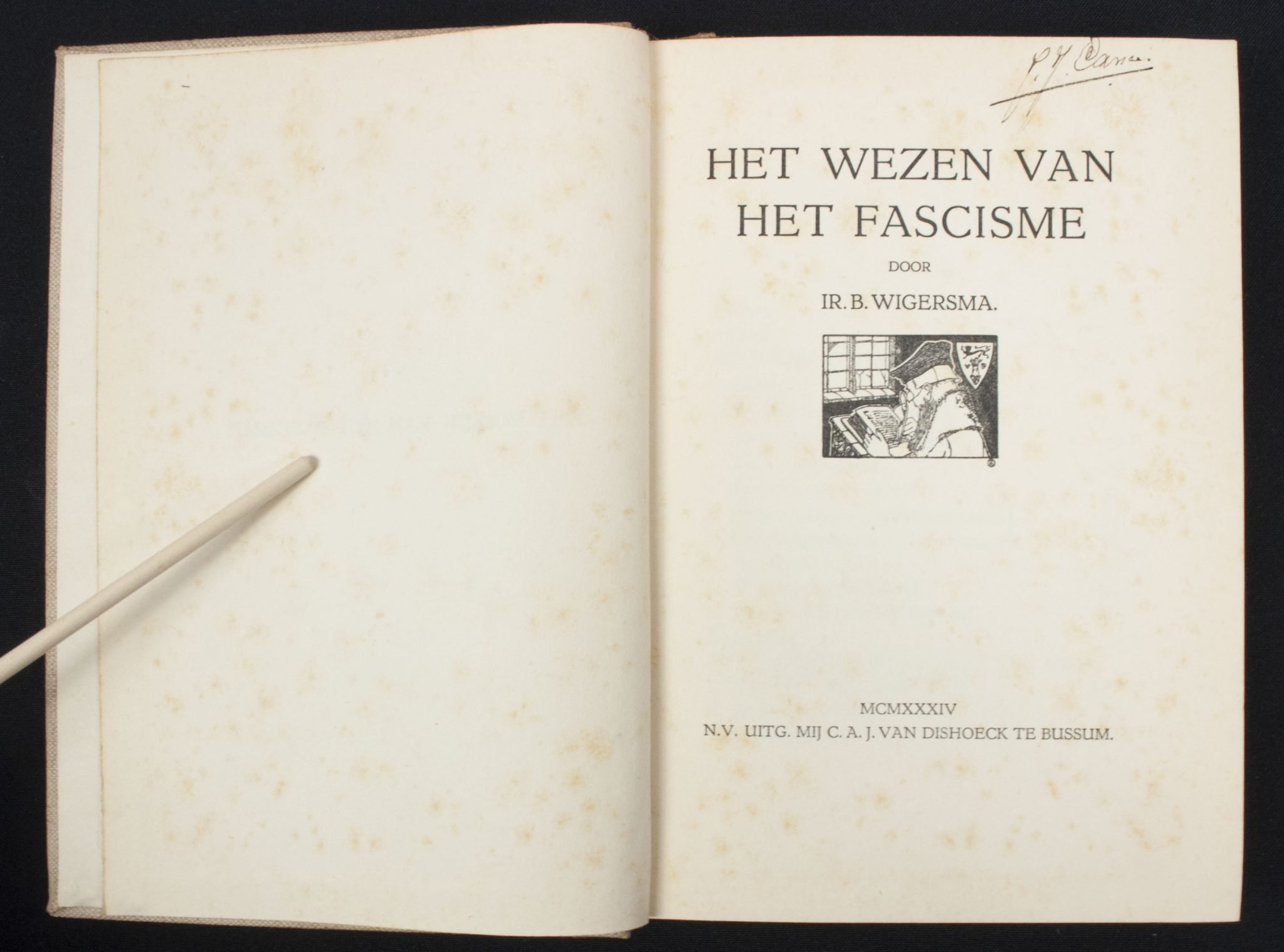 (Book) I.B. Wigersma – Het wezen van het Fascisme (1934) — image 3
