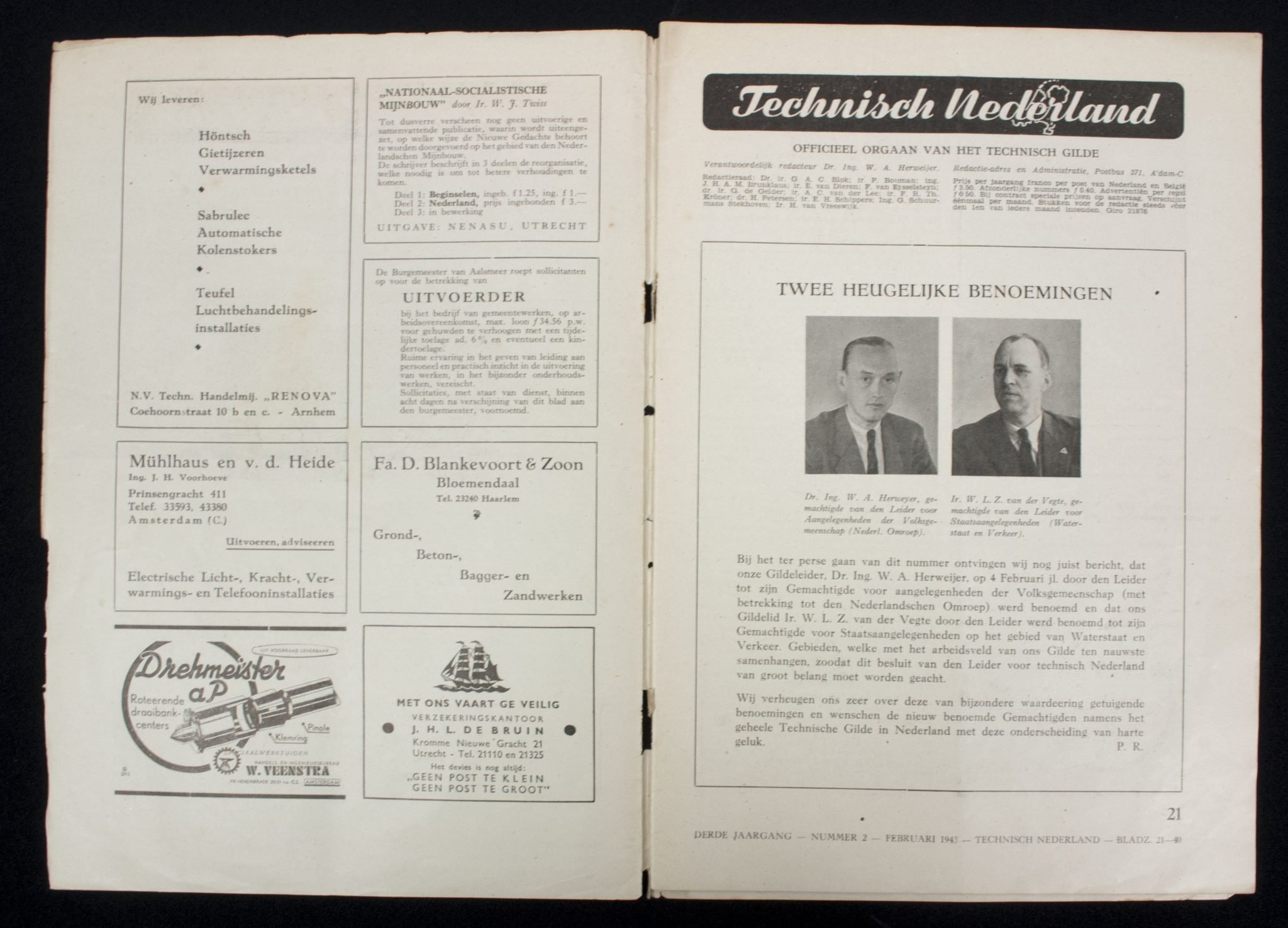 (Magazine) NSB – Technisch Gilde – Technisch Nederland Derde jaargang Nummer 2 Februari 1943 — image 2