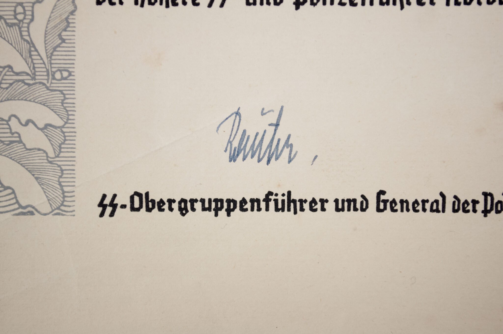 Dutch SS / Germaansche SS : Urkunde SS-Ausbildungslager Avegoor with original Rauter signature (Extremely rare!!!) — image 16