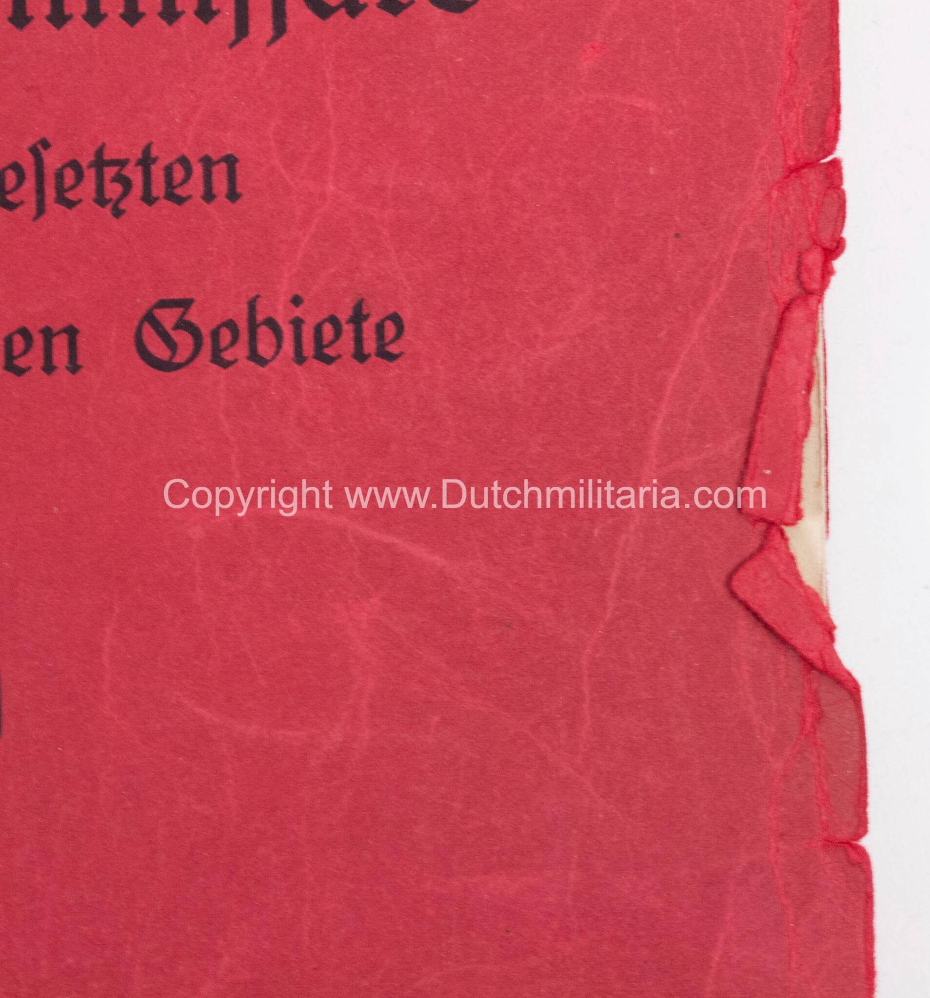 (Phonebook Reichskommissariat) Fernsprech-Verzeichnis der Dienststellen des Reichskommissars für die besetzten niederländische Gebiete (1941) – extremely rare — image 4