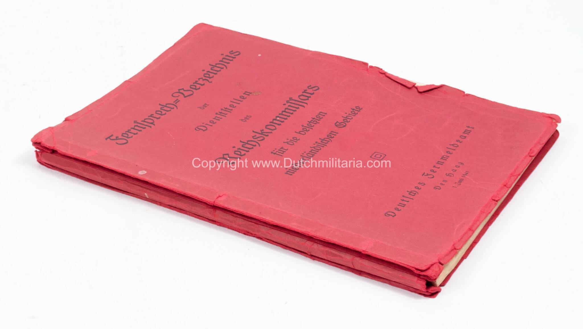 (Phonebook Reichskommissariat) Fernsprech-Verzeichnis der Dienststellen des Reichskommissars für die besetzten niederländische Gebiete (1941) – extremely rare — image 5