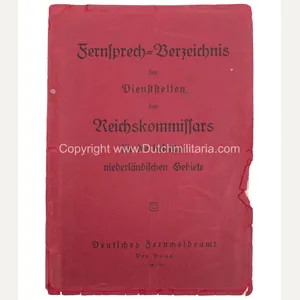 (Phonebook Reichskommissariat) Fernsprech-Verzeichnis der Dienststellen des Reichskommissars für die besetzten …