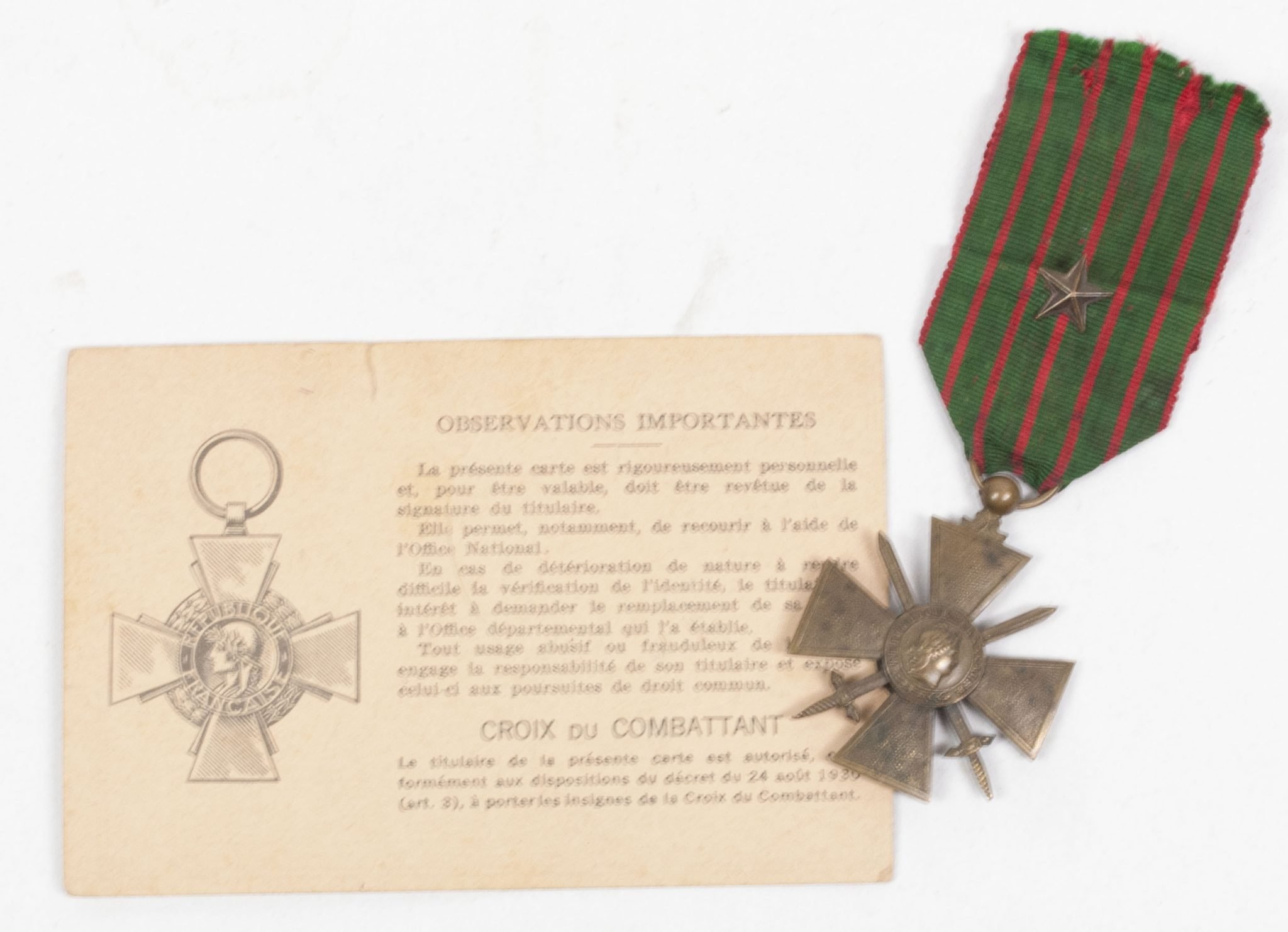 French WWI Veteran grouping with German WWII Vorläufiger Fremdenpass + medals + citations — image 11