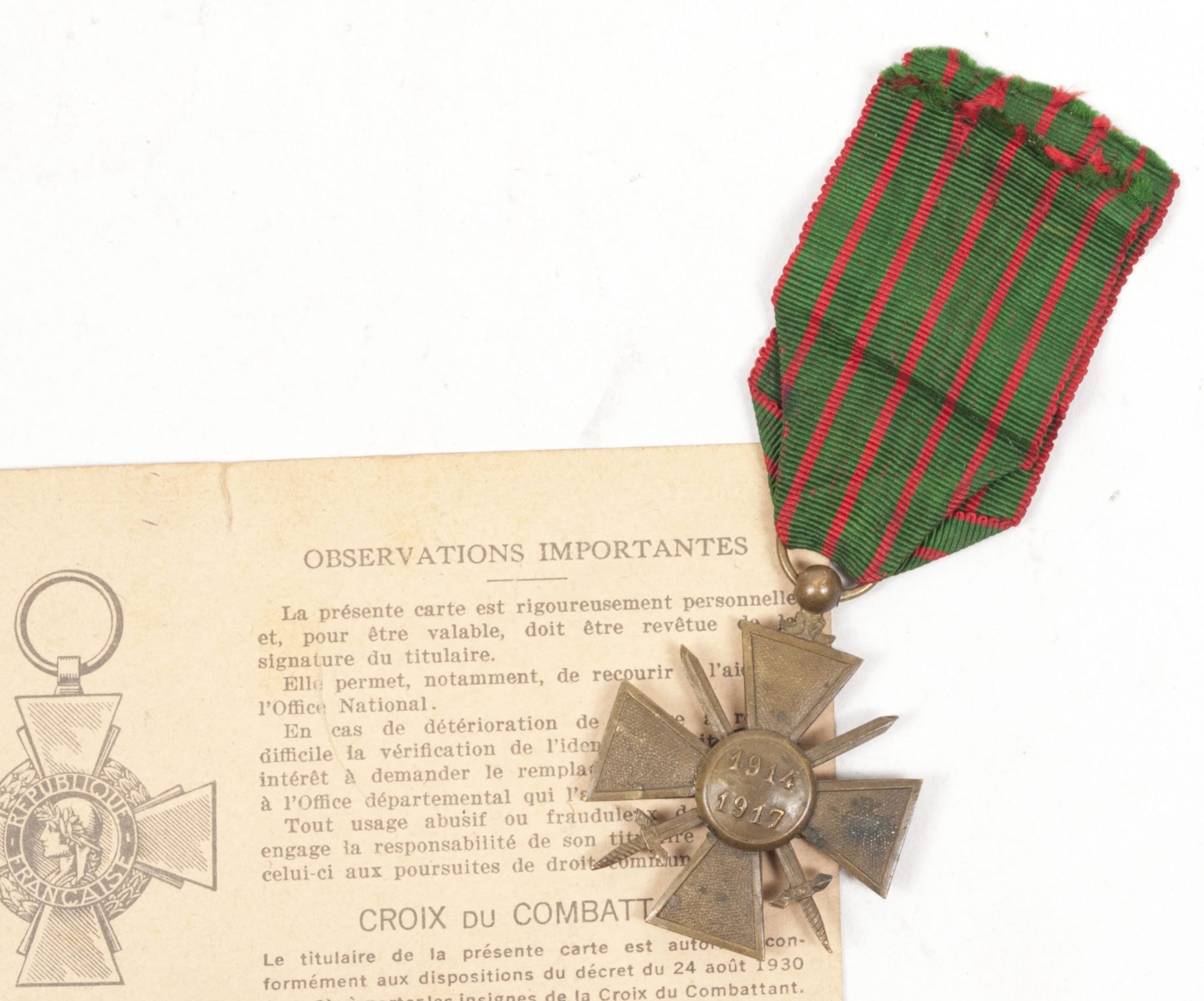 French WWI Veteran grouping with German WWII Vorläufiger Fremdenpass + medals + citations — image 15