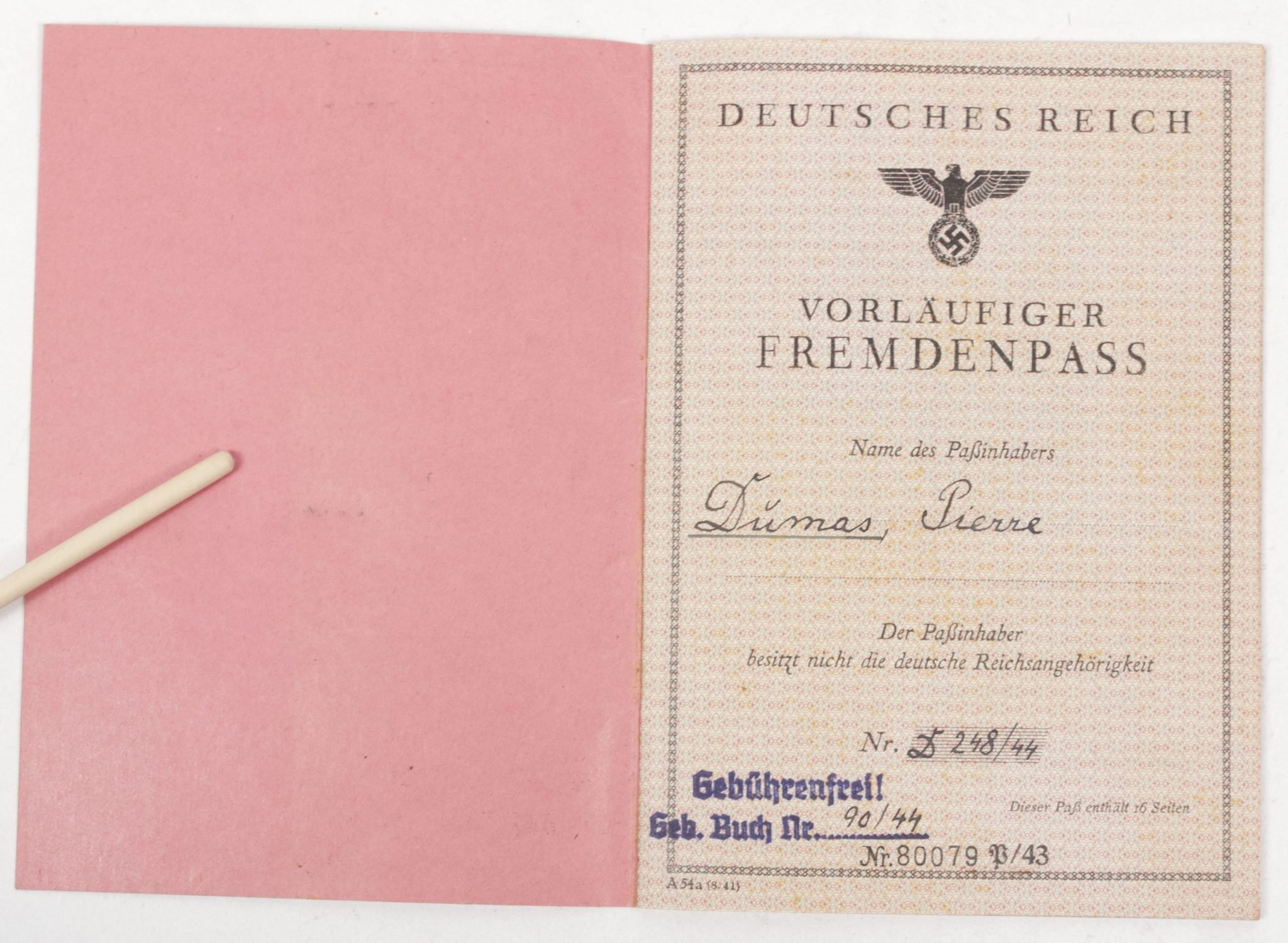 French WWI Veteran grouping with German WWII Vorläufiger Fremdenpass + medals + citations — image 30