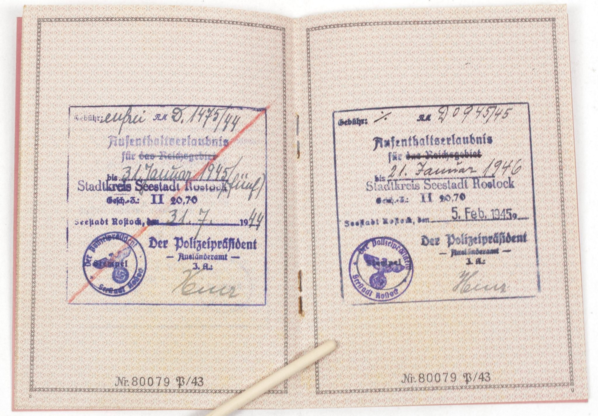 French WWI Veteran grouping with German WWII Vorläufiger Fremdenpass + medals + citations — image 34