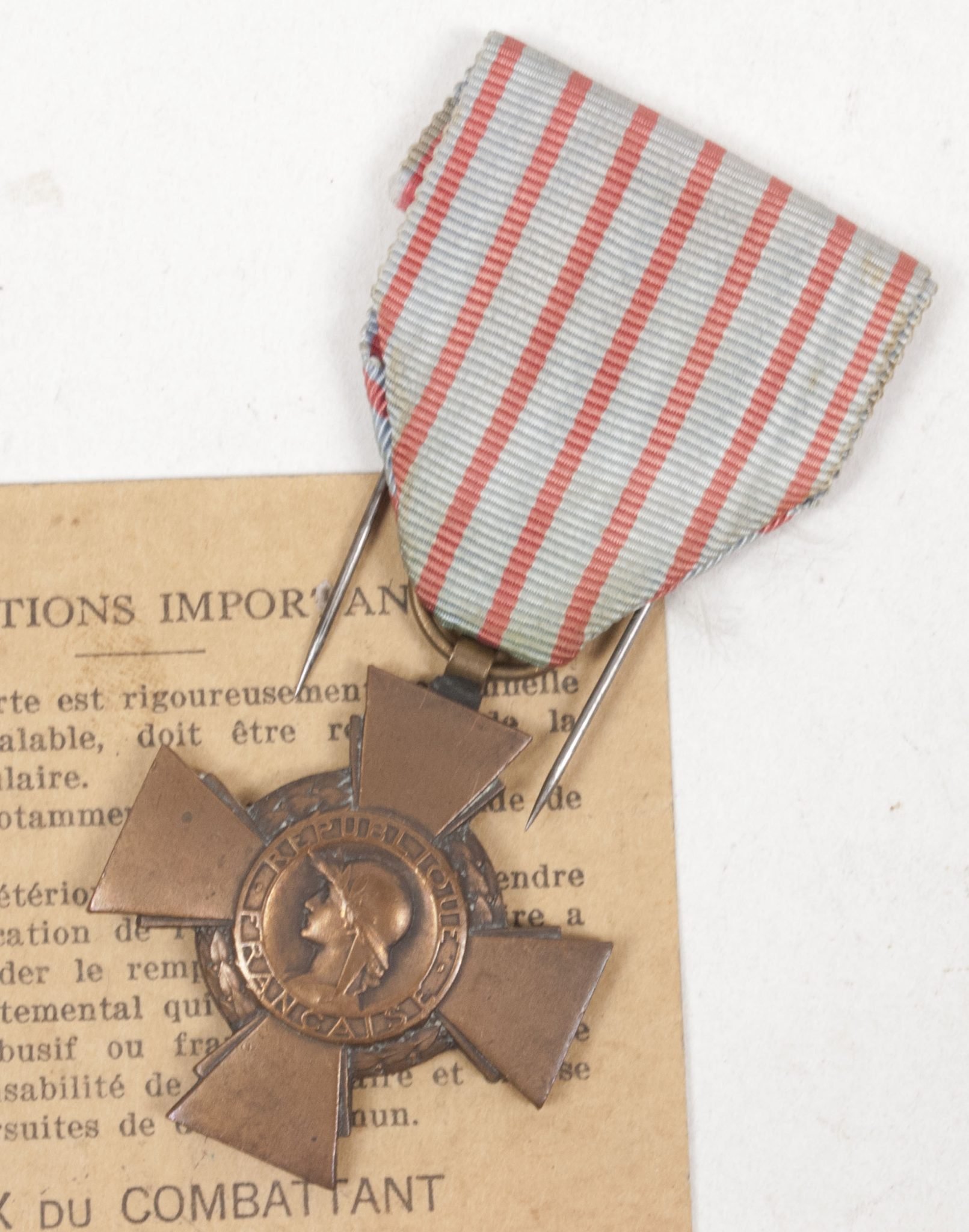 French WWI Veteran grouping with German WWII Vorläufiger Fremdenpass + medals + citations — image 6