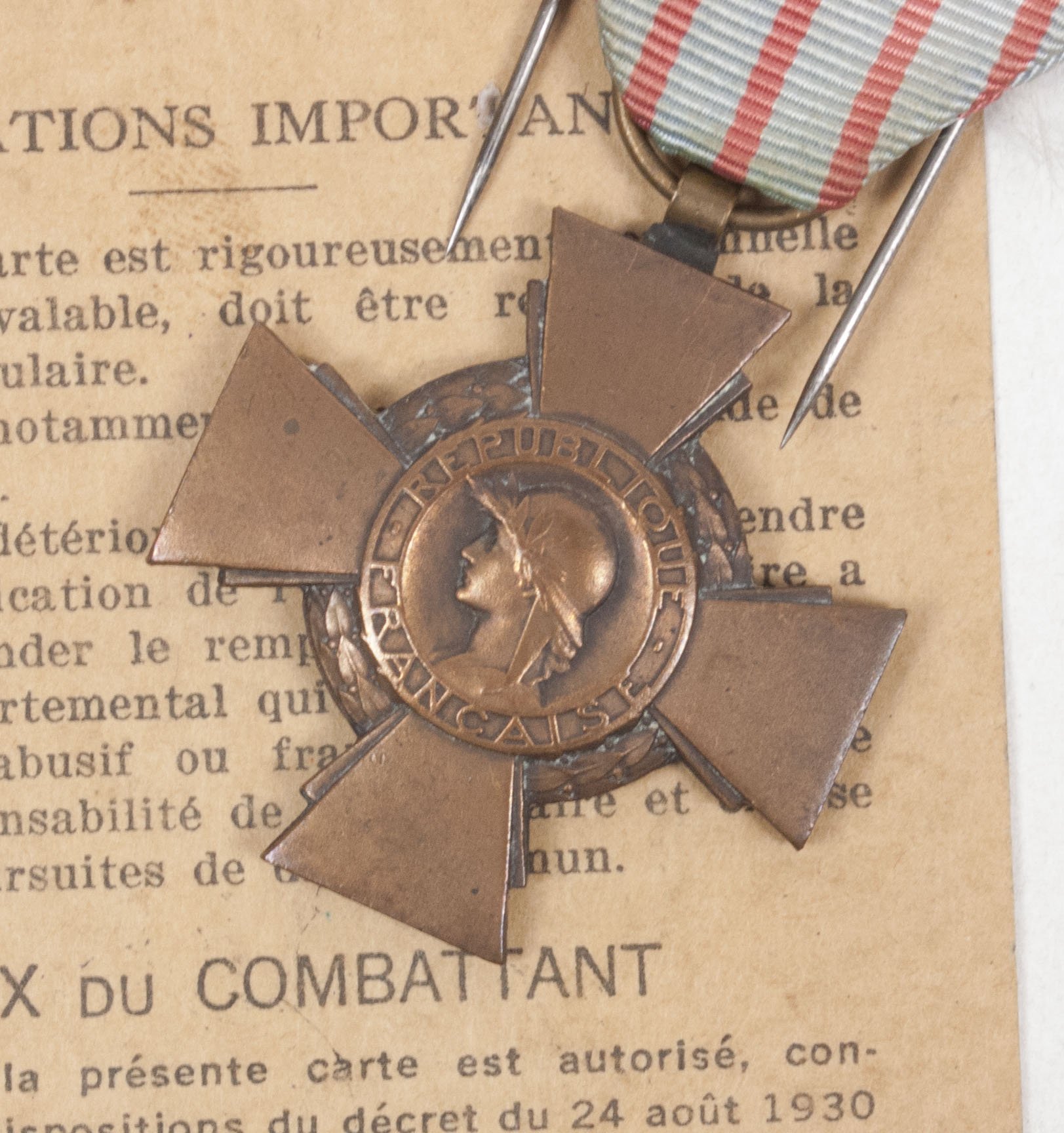 French WWI Veteran grouping with German WWII Vorläufiger Fremdenpass + medals + citations — image 7