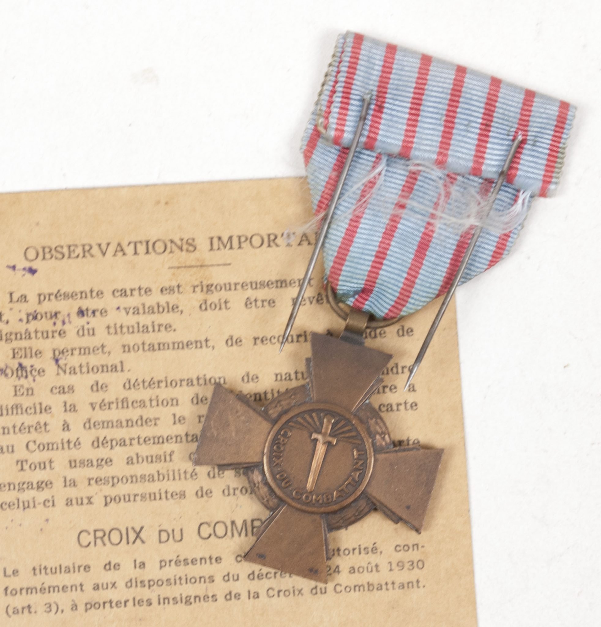 French WWI Veteran grouping with German WWII Vorläufiger Fremdenpass + medals + citations — image 8
