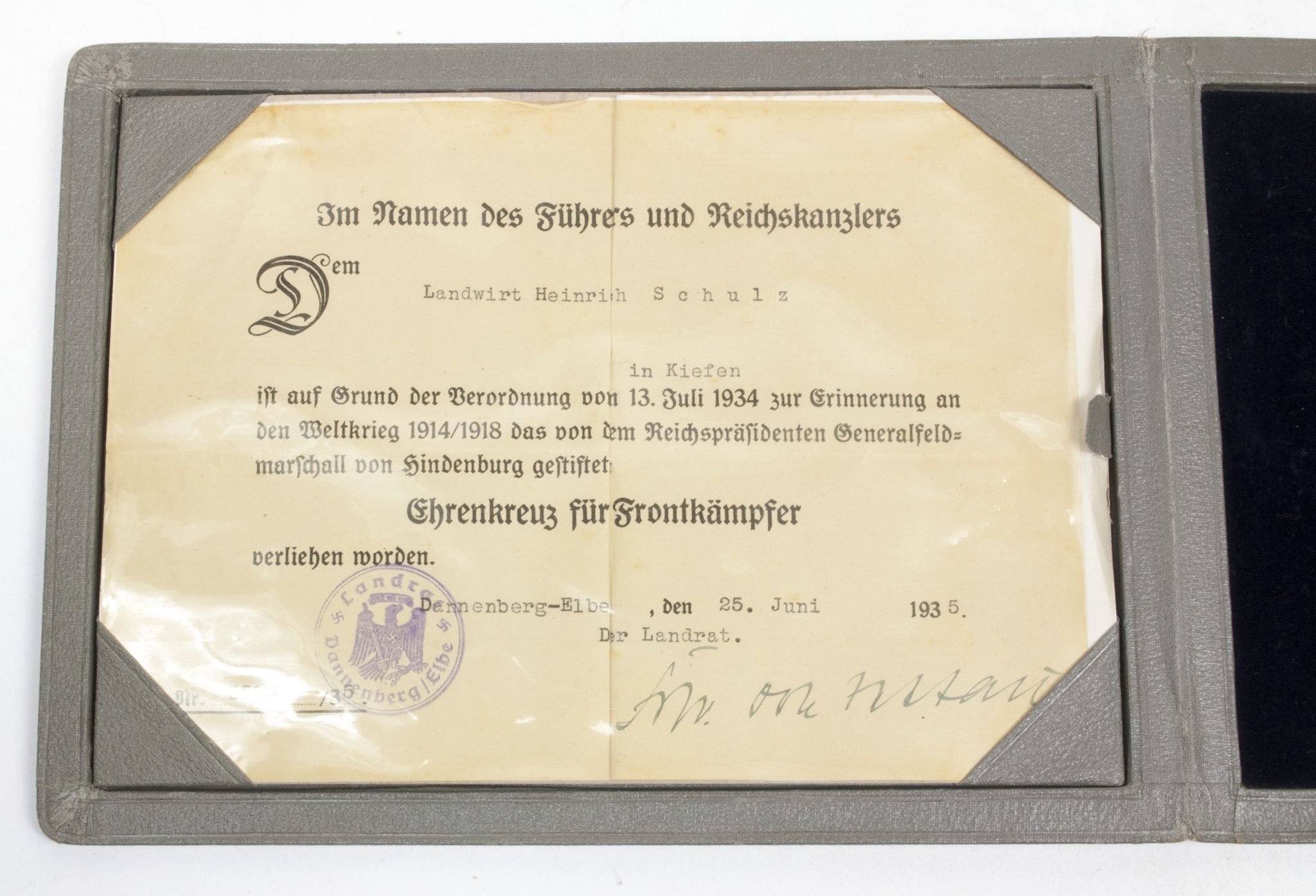 Luxuary Ehrenkreuz für Frontkämpfer 1914-1918 presentation map + soldbuch – rare — image 9