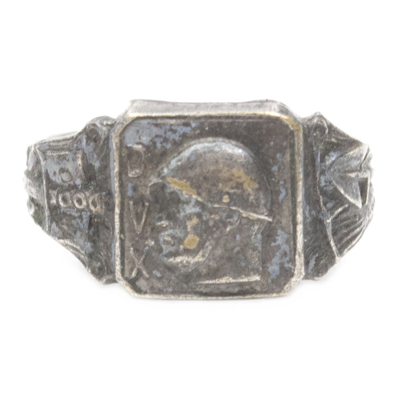 (Italy) Patriotic souvenir ring with image of Mussolini — image 7