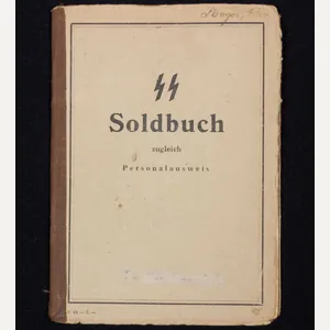 SS-Soldbuch Hauptwachtmeister Lange (1944)