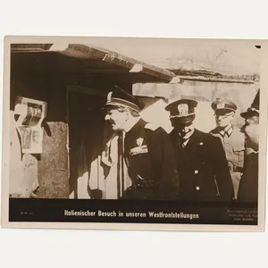 (Pressphoto) Italienischer Besuch in unseren Westfrontstellungen (24x18cm)