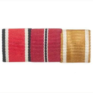 Luftwaffe ribbon with EK2, Ostmedaille + westwallmedaille