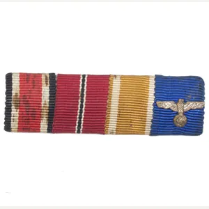 Luftwaffe ribbon with Ek2, Ostmedaille, Westwall. Heer Dienstauszeichnung 4 Jahre