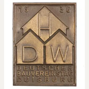 Deutsche Bauvereinstag Duisburg – DHW – 1936 abzeichen