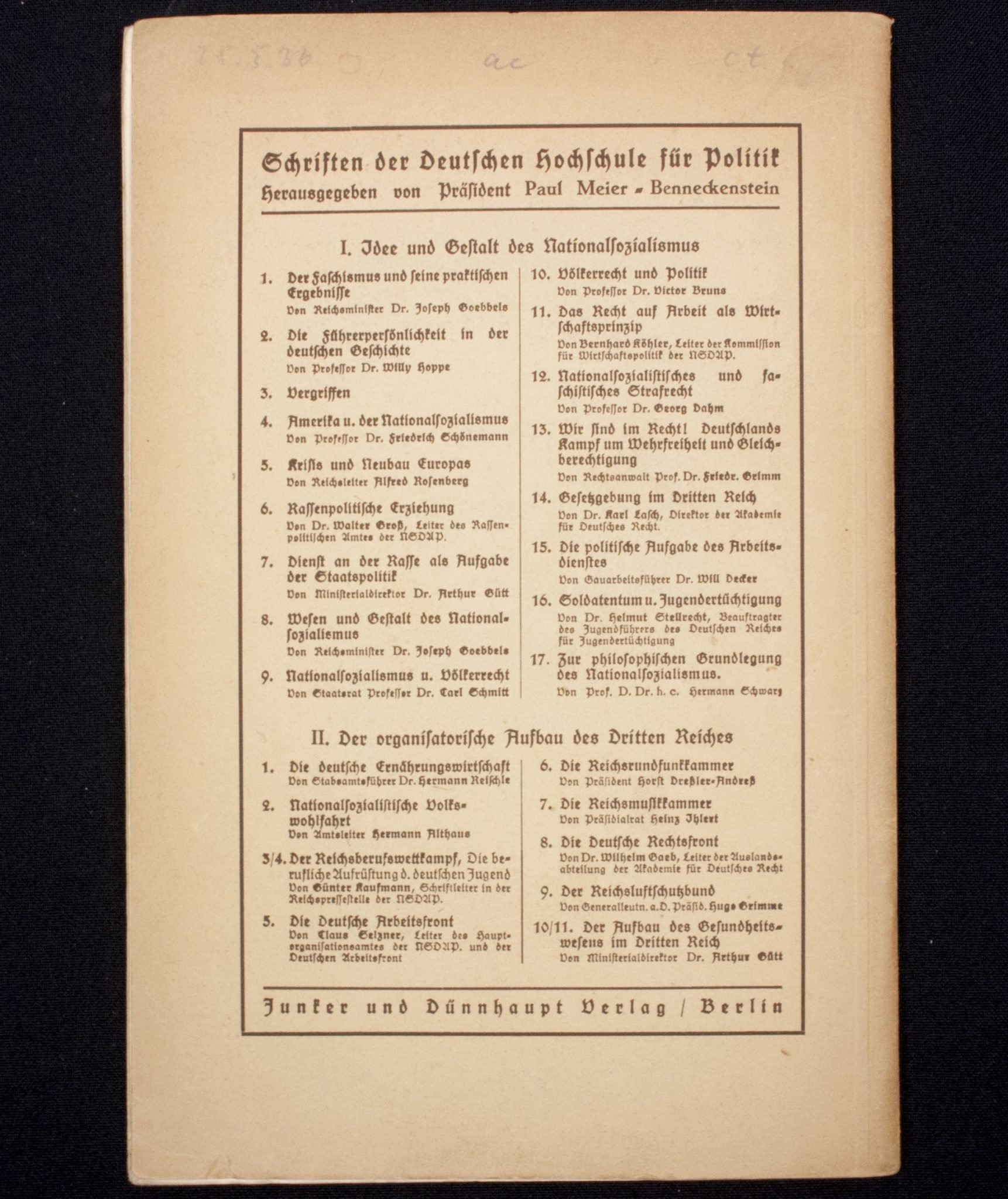 (Brochure) Dr. Walter Gross – Der Rassengedanke im neuen Geschichtsbild — image 5