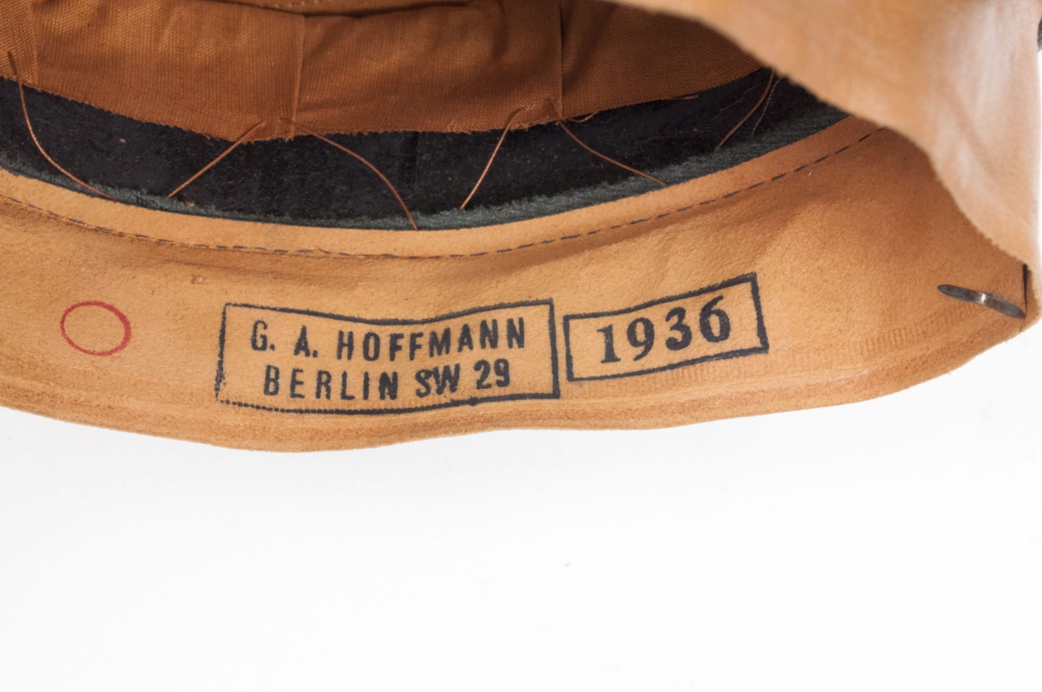 Wehrmacht (Heer) Panzerjäger NCO/EM visor (by maker G.A. Hoffmann Berlin SW 1936) – MINT — image 25