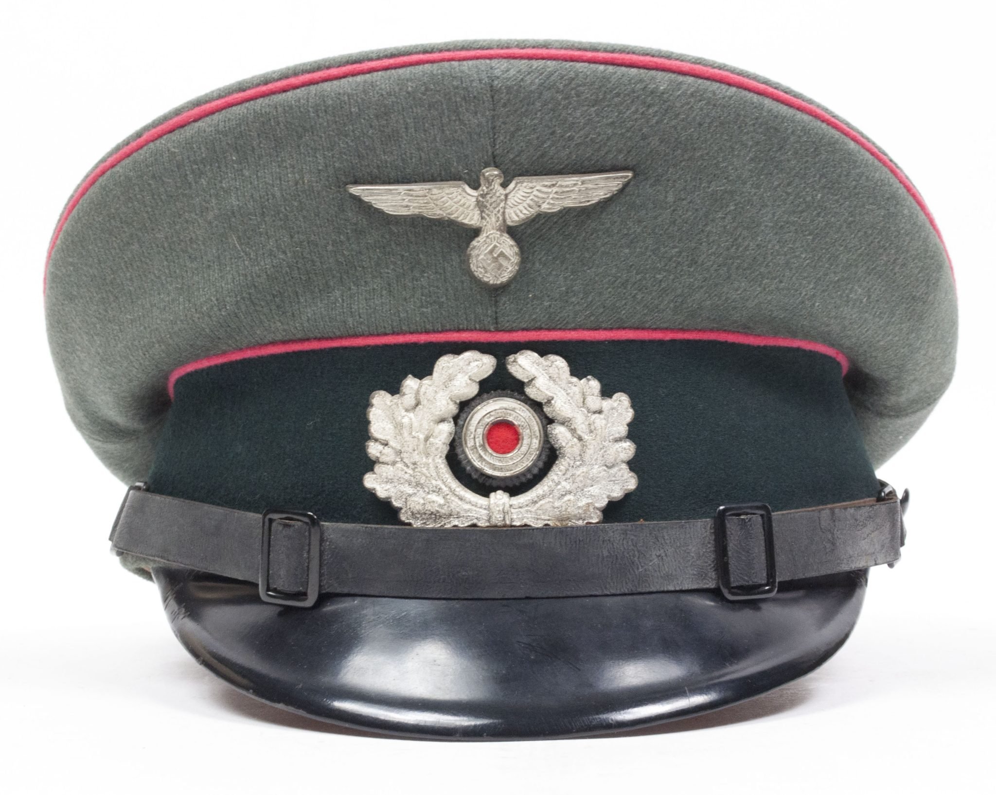 Wehrmacht (Heer) Panzerjäger NCO/EM visor (by maker G.A. Hoffmann Berlin SW 1936) – MINT — image 3