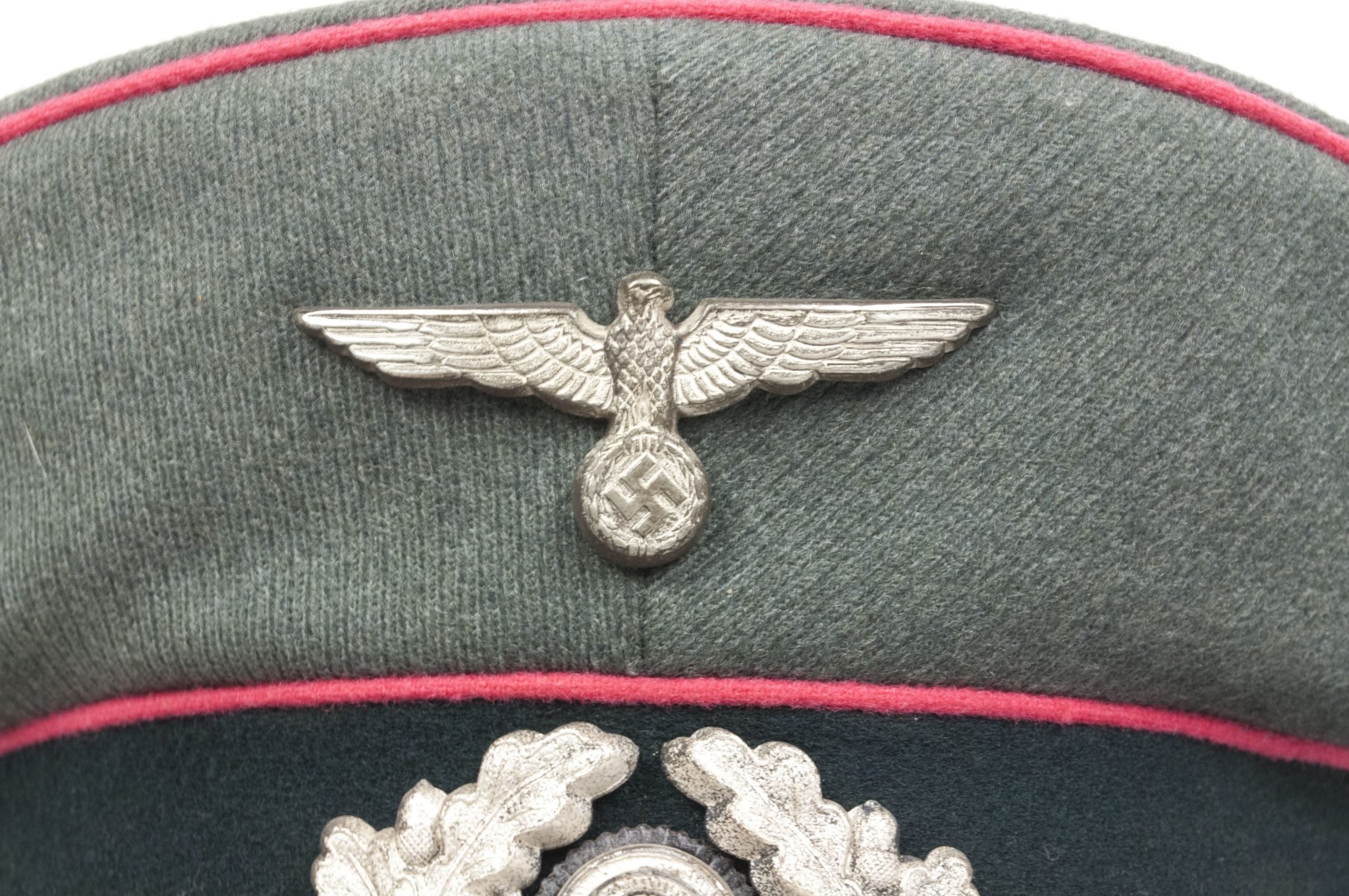 Wehrmacht (Heer) Panzerjäger NCO/EM visor (by maker G.A. Hoffmann Berlin SW 1936) – MINT — image 5