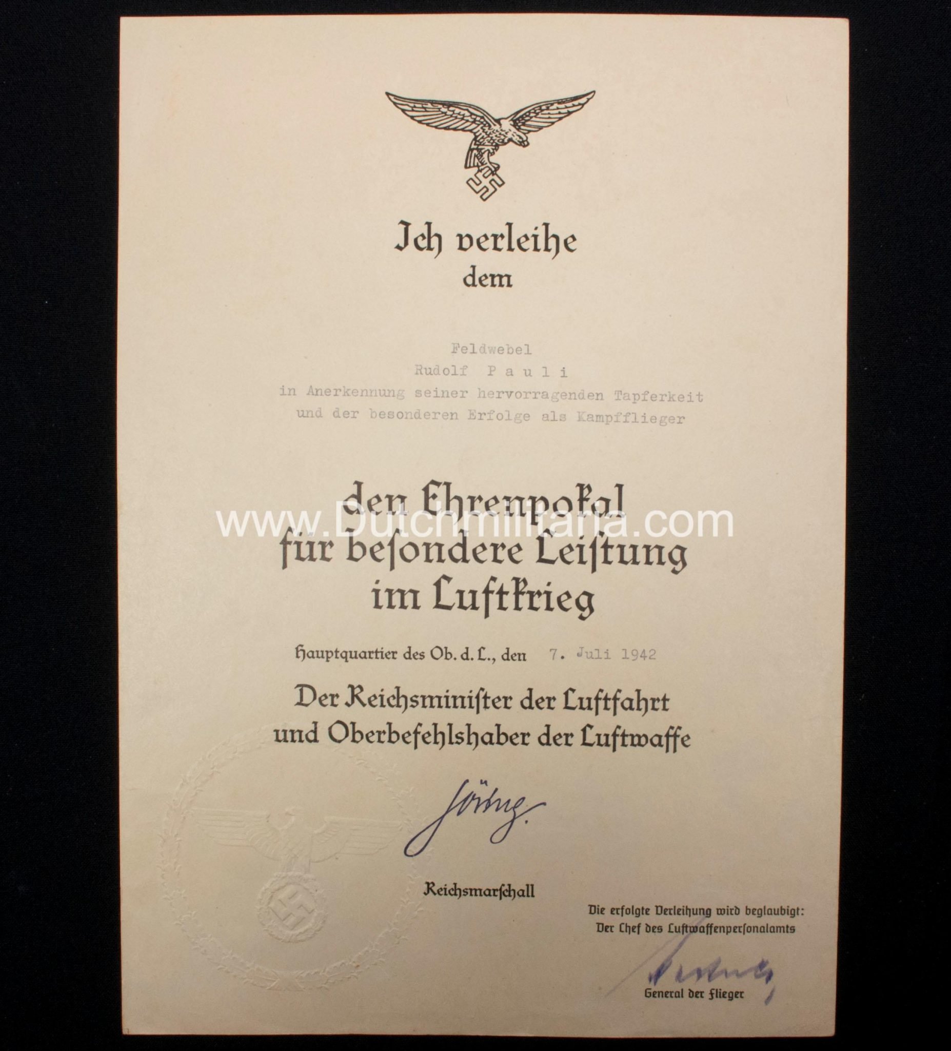 Ehrenpokal / Honor goblet grouping Rudolf Pauli — image 18