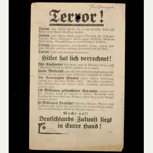 (Pamphlet) Electrahouse 'Terror' (1941)