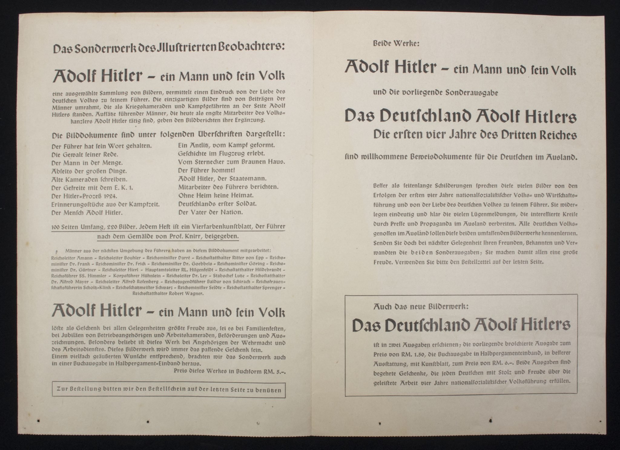 (Folder) Früher erschien die Sonderausgabe Adolf Hitler. Ein Mann und sein Volk — image 2