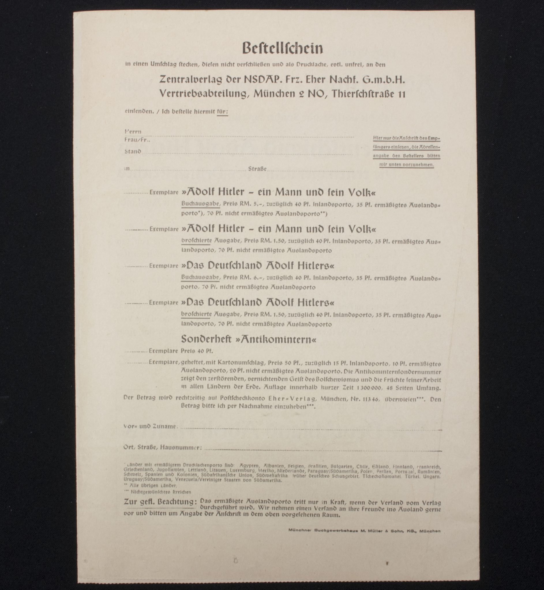 (Folder) Früher erschien die Sonderausgabe Adolf Hitler. Ein Mann und sein Volk — image 3