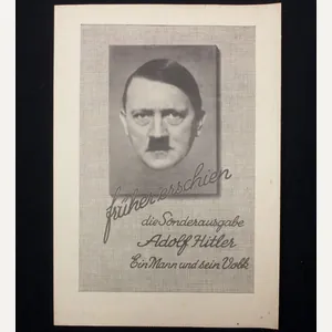 (Folder) Früher erschien die Sonderausgabe Adolf Hitler. Ein Mann und …